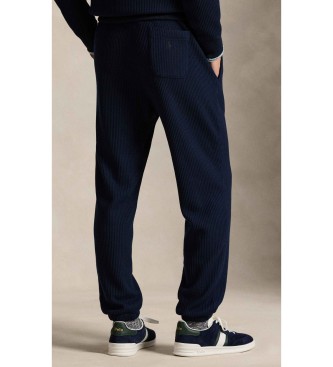 Polo Ralph Lauren Trainingsbroek in marine wafel en fleece