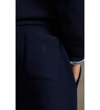Polo Ralph Lauren Trainingsbroek in marine wafel en fleece