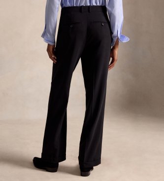 Polo Ralph Lauren Pantalon en laine Relaxed Straight noir