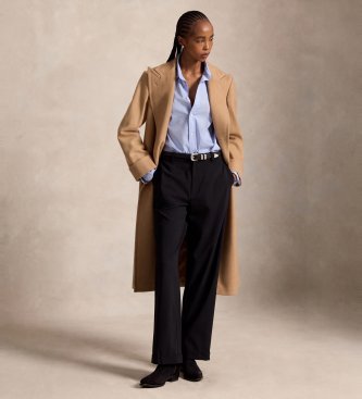 Polo Ralph Lauren Pantalon en laine Relaxed Straight noir