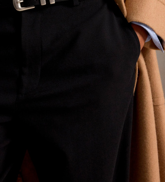 Polo Ralph Lauren Pantalon en laine Relaxed Straight noir