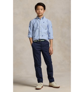 Polo Ralph Lauren Pantalone in twill elasticizzato Slim Fit blu marino