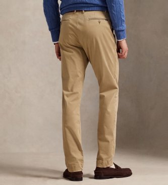 Polo Ralph Lauren Calça Jarrett de cetim Slim Fit beige