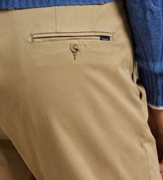 Polo Ralph Lauren Calça Jarrett de cetim Slim Fit beige