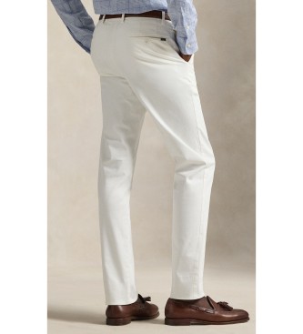 Polo Ralph Lauren Pantalón Jarrett de satén Slim Fit blanco