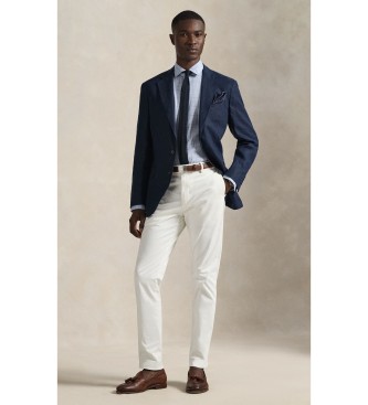 Polo Ralph Lauren Pantalón Jarrett de satén Slim Fit blanco