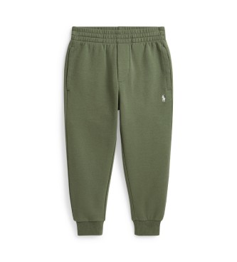 Polo Ralph Lauren Zielone spodnie joggery z dzianiny podwójnej