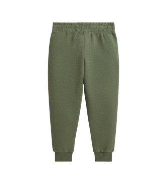 Polo Ralph Lauren Zielone spodnie joggery z dzianiny podwójnej