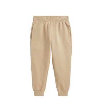 Polo Ralph Lauren Beige joggingbyxor i dubbelstickad trikå
