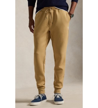 Polo Ralph Lauren Bruine dubbel gebreide joggerbroek