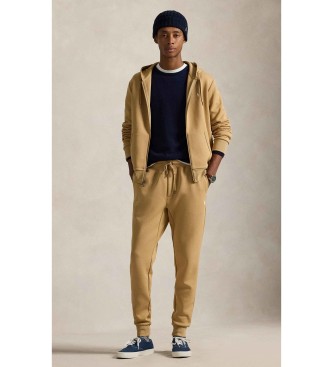 Polo Ralph Lauren Bruine dubbel gebreide joggerbroek