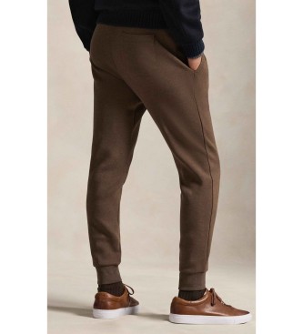 Polo Ralph Lauren Bruine dubbel gebreide joggerbroek