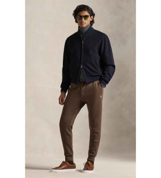 Polo Ralph Lauren Bruine dubbel gebreide joggerbroek