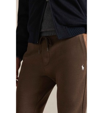 Polo Ralph Lauren Bruine dubbel gebreide joggerbroek