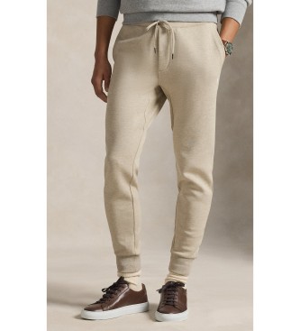 Polo Ralph Lauren Dubbel gebreide joggerbroek beige