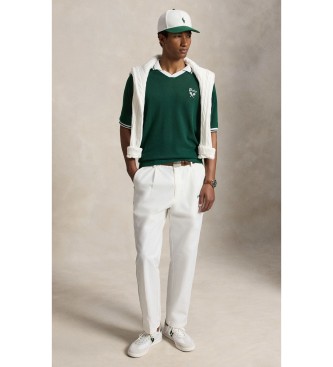 Polo Ralph Lauren Calça Oakfort de faille Classic Fit branca
