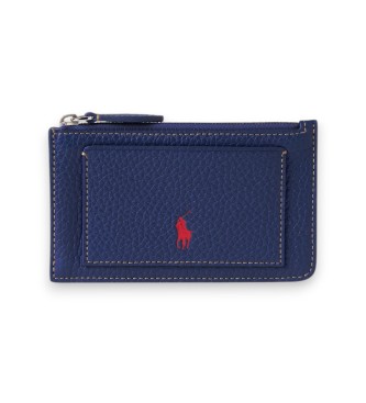 Polo Ralph Lauren Portacarte in pelle Polo Play blu marino