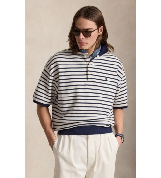 Polo Ralph Lauren Polo à texture et rayures Relaxed Fit blanc, marine