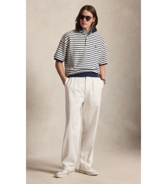 Polo Ralph Lauren Polo à texture et rayures Relaxed Fit blanc, marine