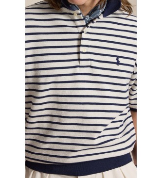 Polo Ralph Lauren Polo à texture et rayures Relaxed Fit blanc, marine