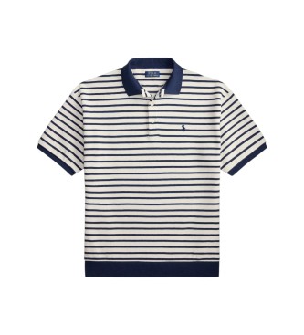 Polo Ralph Lauren Polo à texture et rayures Relaxed Fit blanc, marine