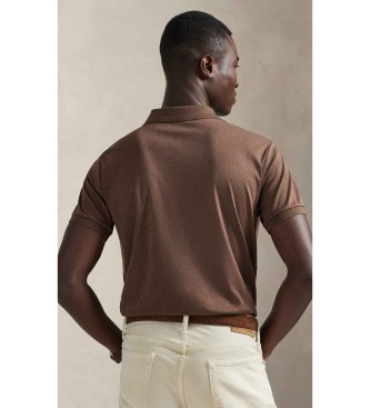 Polo Ralph Lauren Polo Custom Slim Fit in cotone morbido marrone