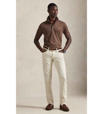 Polo Ralph Lauren Polo Custom Slim Fit in cotone morbido marrone