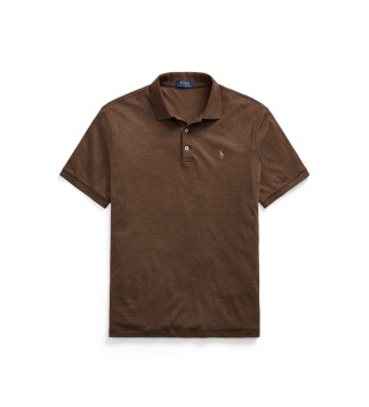 Polo Ralph Lauren Polo Custom Slim Fit in cotone morbido marrone