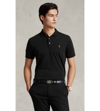 Polo Ralph Lauren Custom Slim Fit poloshirt van zacht katoen zwart