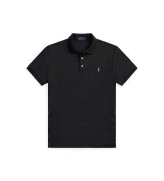 Polo Ralph Lauren Custom Slim Fit poloshirt van zacht katoen zwart