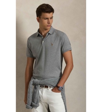 Polo Ralph Lauren Custom Slim Fit poloshirt van zacht katoen grijs