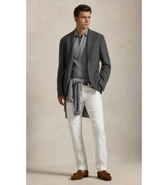 Polo Ralph Lauren Custom Slim Fit poloshirt van zacht katoen grijs