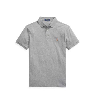 Polo Ralph Lauren Custom Slim Fit poloshirt van zacht katoen grijs