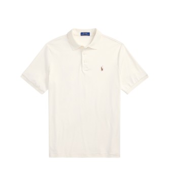 Polo Ralph Lauren Polo in morbido cotone Custom Slim Fit bianco sporco