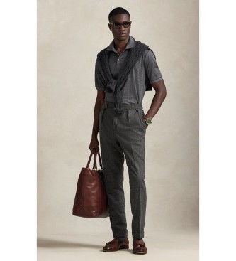 Polo Ralph Lauren Zachte katoenen polo Custom Slim Fit grijs