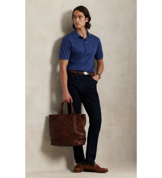 Polo Ralph Lauren Zachte katoenen polo Custom Slim Fit navy