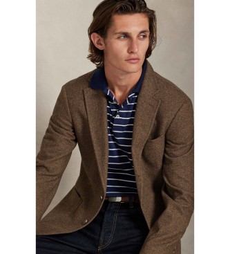 Polo Ralph Lauren Zachte katoenen polo Custom Slim Fit navy