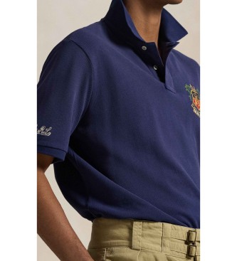 Polo Ralph Lauren Pik�tr�ja i klassisk passform med marinbl� broderi