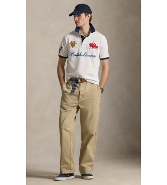 Polo Ralph Lauren Bela polo majica Classic Fit s ščitkom Classic Fit