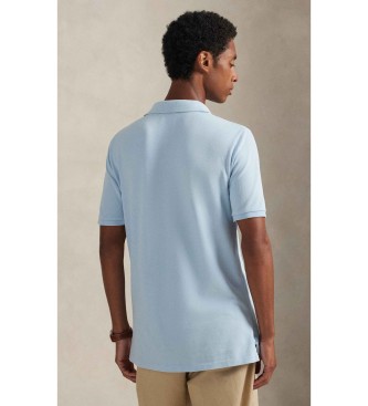 Polo Ralph Lauren Bear Custom Slim Pique Polo Bear Custom Slim Polo Blauw