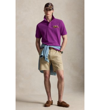 Polo Ralph Lauren Pique polo majica z lila trojnim konjem