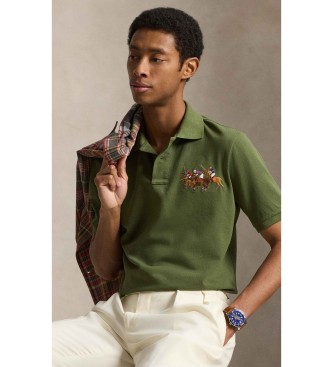 Polo Ralph Lauren Polo majica Pique s trojnim zelenim konjem