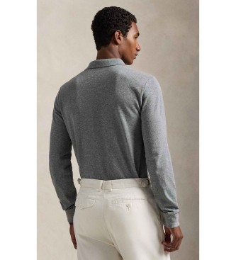 Polo Ralph Lauren Custom Slim Fit piqu� polo grijs