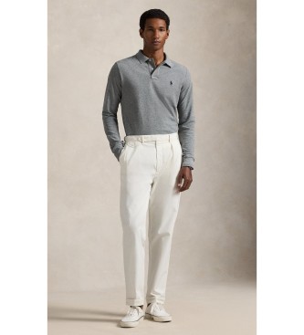 Polo Ralph Lauren Custom Slim Fit piqu� polo grijs