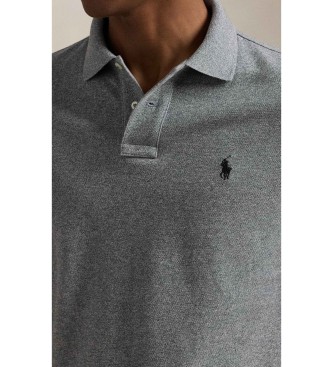 Polo Ralph Lauren Custom Slim Fit piqu� polo grijs