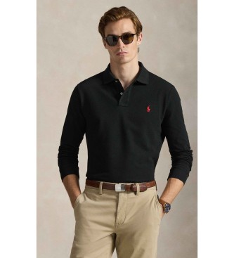 Polo Ralph Lauren Custom Slim Fit piqu� polo zwart