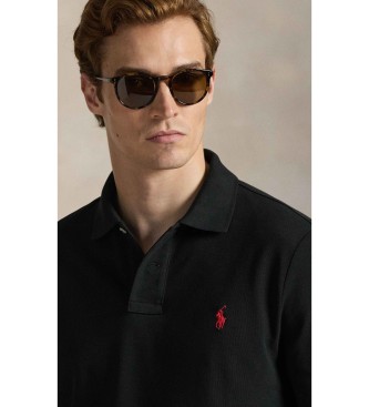 Polo Ralph Lauren Custom Slim Fit piqu� polo zwart