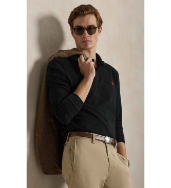 Polo Ralph Lauren Custom Slim Fit piqu� polo zwart