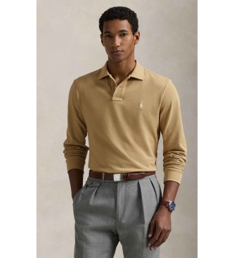 Polo Ralph Lauren Custom Slim Fit piqu� polo beige
