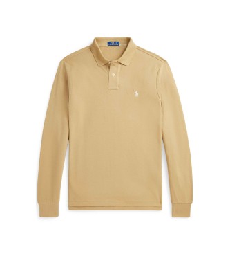 Polo Ralph Lauren Custom Slim Fit piqu� polo beige